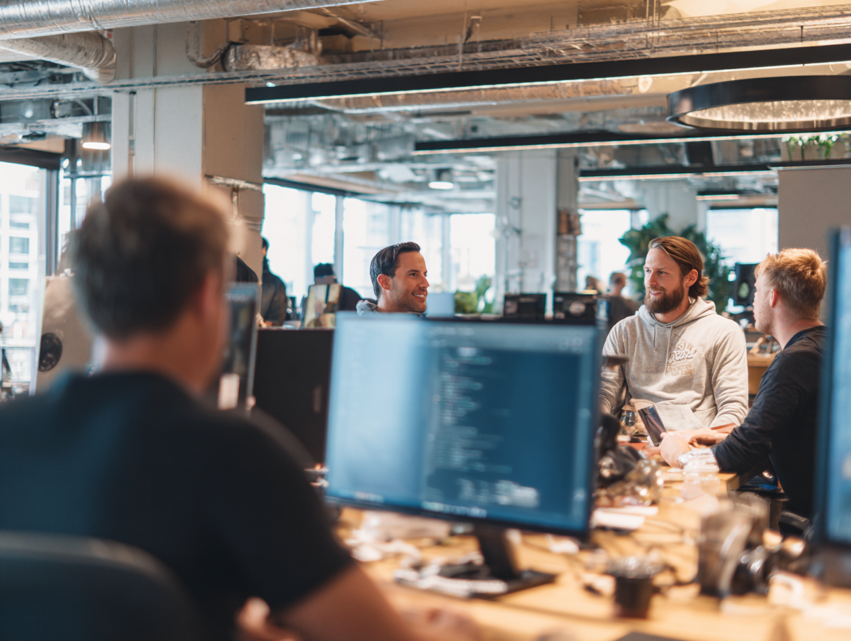 Strategy workshop boards with mapped mobile journeys